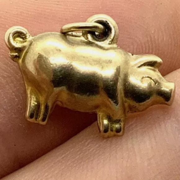 Fine Antique Pig Charm - Picture 2 of 3